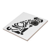 Sharおもしろいで黒いPei犬の抽象美術 タイル (側面)