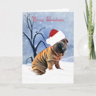 Shar-Peiのメリークリスマスカード- ChriのShar-Pei シーズンカード