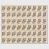 Shar Peiの絵画-かわいい元の犬の芸術 ラッピングペーパー (フラット)