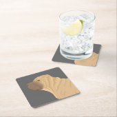 Shar Pei スクエアペーパーコースター (インサイチュ)