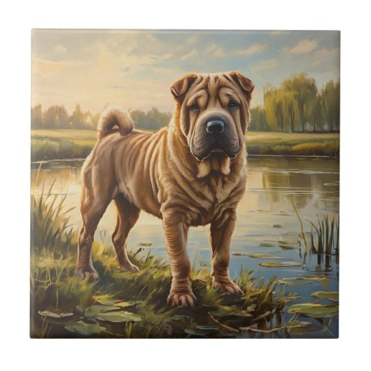 Shar Pei タイル (正面)