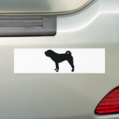 Shar Pei バンパーステッカー (車上)