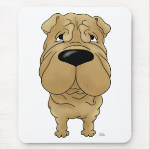 Shar-Pei -大きい鼻およびお尻 マウスパッド