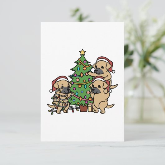 Shar Pei Christmas Tree サンキューカード (スタンド正面)