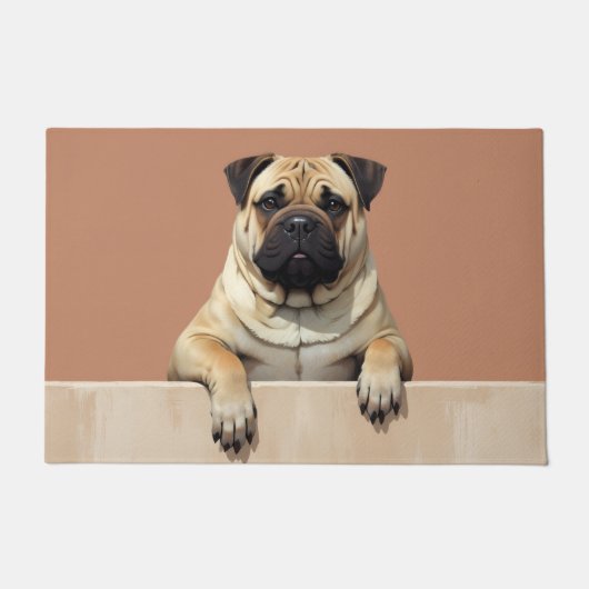 Shar-Pei Dog Doormat Art ドアマット (正面)