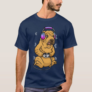 Shar Pei Dog Video Game Gamer Gaming Chinese famil Tシャツ