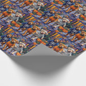 Shar Pei Dogs Trick-or-Treating Halloween Costumes ラッピングペーパー (角)