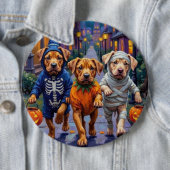 Shar Pei Dogs Trick-or-Treating Halloween Costumes 缶バッジ (インサイチュ)