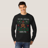 Shar Pei Girl Cool Ugly Christmas for Dog Mom Tシャツ (正面フル)