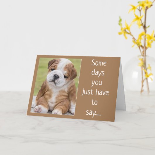 SHAR PEI IS A COMEDIAN FOR YOUR BIRTHDAY カード (黄色い花)