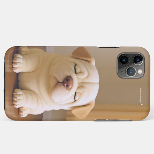 Shar Pei Puppy - Soft Serenity by WangWang Case-Mate iPhoneケース (裏面(横))