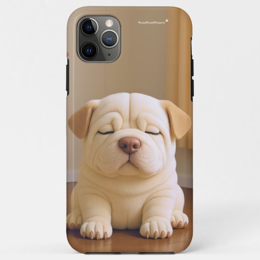 Shar Pei Puppy - Soft Serenity by WangWang Case-Mate iPhoneケース (裏面)