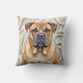 Shar Pei Watercolor Fold Texture Art クッション (裏面)