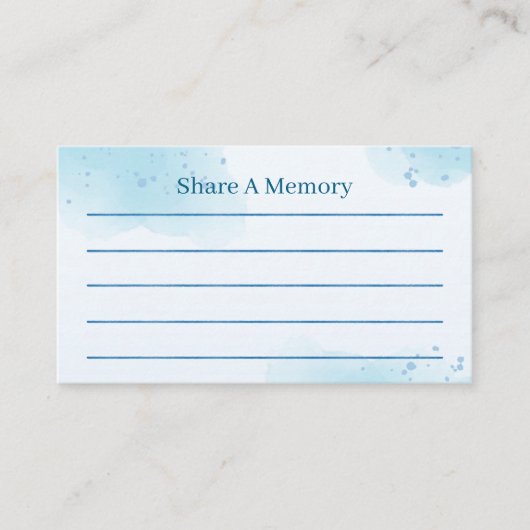 Share a Memory テンプレート – ベイビーブルー (正面)
