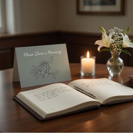 Share a Memory Custom Memorial Table Tent Card