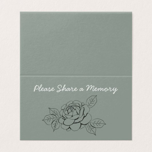 Share a Memory Custom Memorial Table Tent Card (外部フラット)