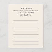 Share a Memory Funeral Service Attendance (正面)