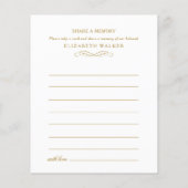 Share a Memory Funeral Service Attendance (裏面)