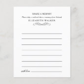 Share a Memory Funeral Service Attendance (裏面)