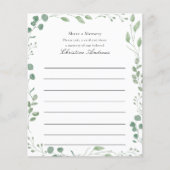 Share a Memory Funeral Service Attendance (正面)