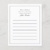 Share a Memory - Funeral Service Attendance (正面)