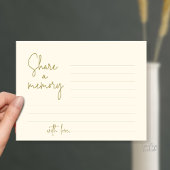 Share a memory Funeral Service Modern Script card ポストカード