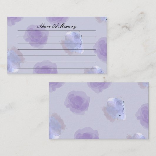 Share a Memory of a Loved One Card – Funeral エンクロージャーカード (正面/裏面)