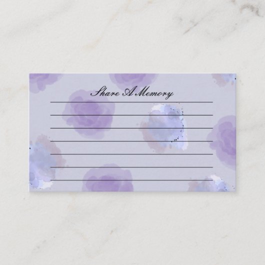 Share a Memory of a Loved One Card – Funeral エンクロージャーカード (正面)