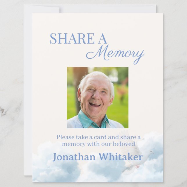 Share A Memory Sign Funeral Template (正面)