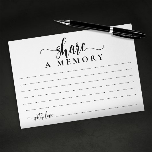 Share A Memory - Simple Funeral Memorial エンクロージャーカード