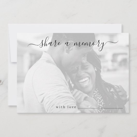 Share a Memory Wedding Photo ノートカード (正面)