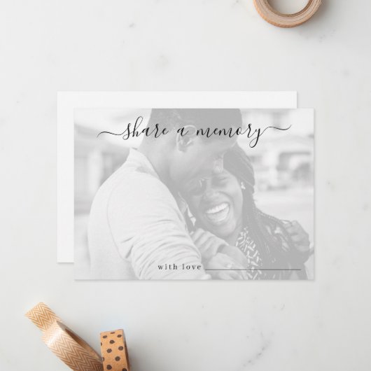 Share a Memory Wedding Photo ノートカード (正面/裏面インサイチュ)