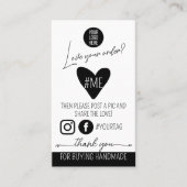 Share & Care Product Insert Card small business 名刺 (正面)