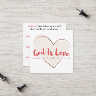 Share Gods Love Gospel Tract Calling Card コーリングカード