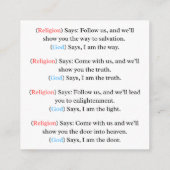 Share Gods Love Gospel Tract Calling Card コーリングカード (裏面)