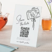 Share The Love フォト共有QRコード ウェディング 台座サイン (インサイチュ)