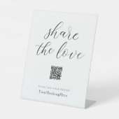 Share the Love | 結婚式ハッシュタグサイン エレガント 台座サイン (正面)
