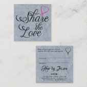 Share the love kraft script typography referral ca スクエア名刺 (正面/裏面)
