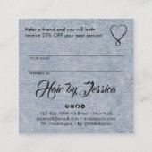 Share the love kraft script typography referral ca スクエア名刺 (裏面)