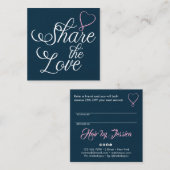 Share the love kraft script typography referral ca スクエア名刺 (正面/裏面)