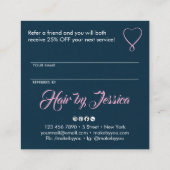 Share the love kraft script typography referral ca スクエア名刺 (裏面)