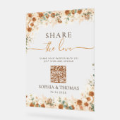 Share the Love QR アクリルサイン (傾斜)