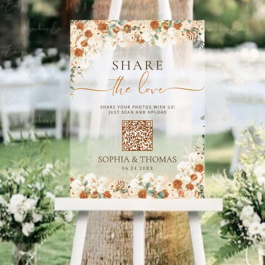 Share the Love QR Acrylic Sign アクリルサイン