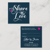Share the love script typography referral card コーリングカード (正面/裏面)