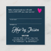 Share the love script typography referral card コーリングカード (裏面)