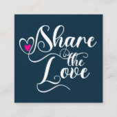 Share the love script typography referral card コーリングカード (正面)