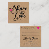 Share the love script typography referral card コーリングカード (正面/裏面)