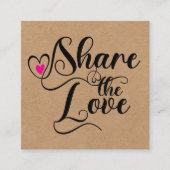 Share the love script typography referral card コーリングカード (正面)