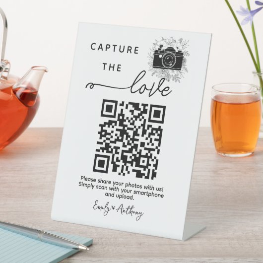 Share The Love Wedding Photo Share QR Code Sign 台座サイン (インサイチュ)