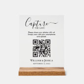 Share Wedding Photos With QR Code アクリルサイン (正面)